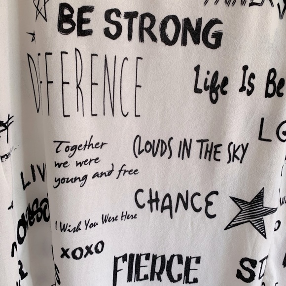 Love Open Graphic Hooded Cardigan Sweater Sz L - Picture 3 of 4